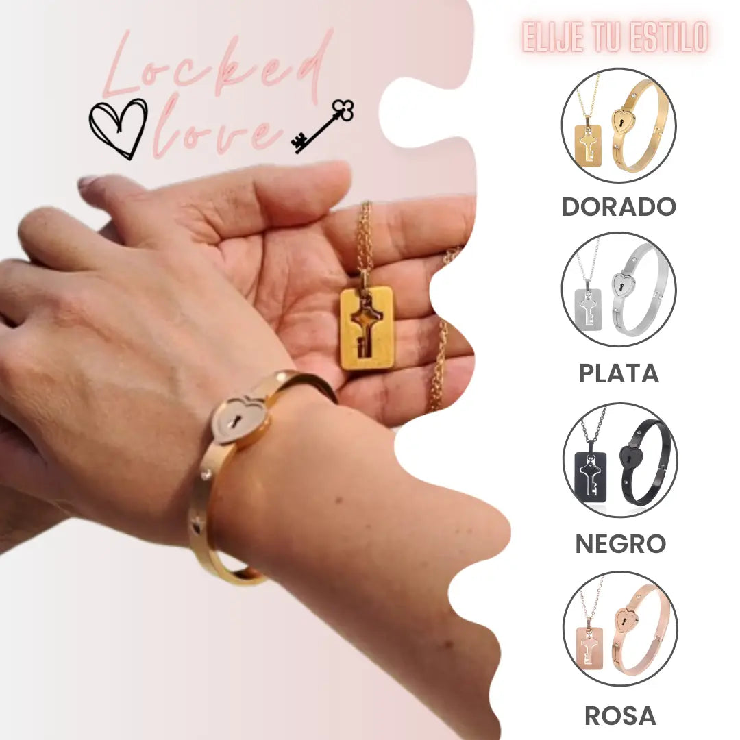 Heart Bracelet and Key Necklace